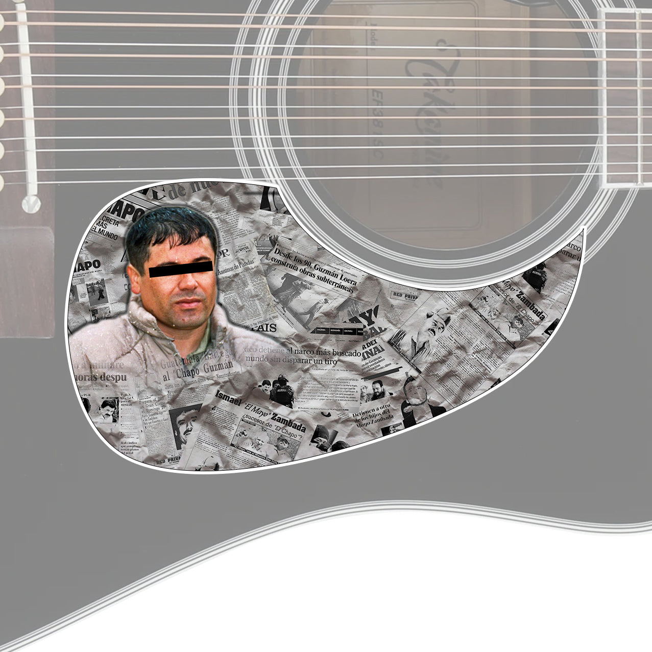 Chapo News Paper Pickguard