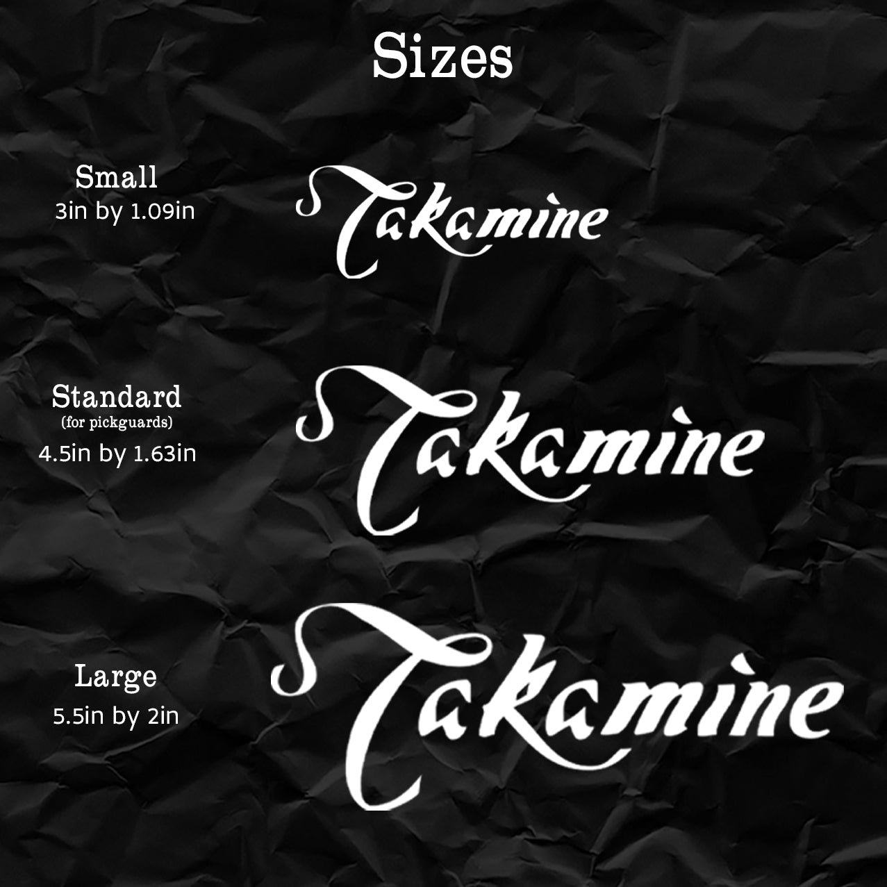 Takamine Decal