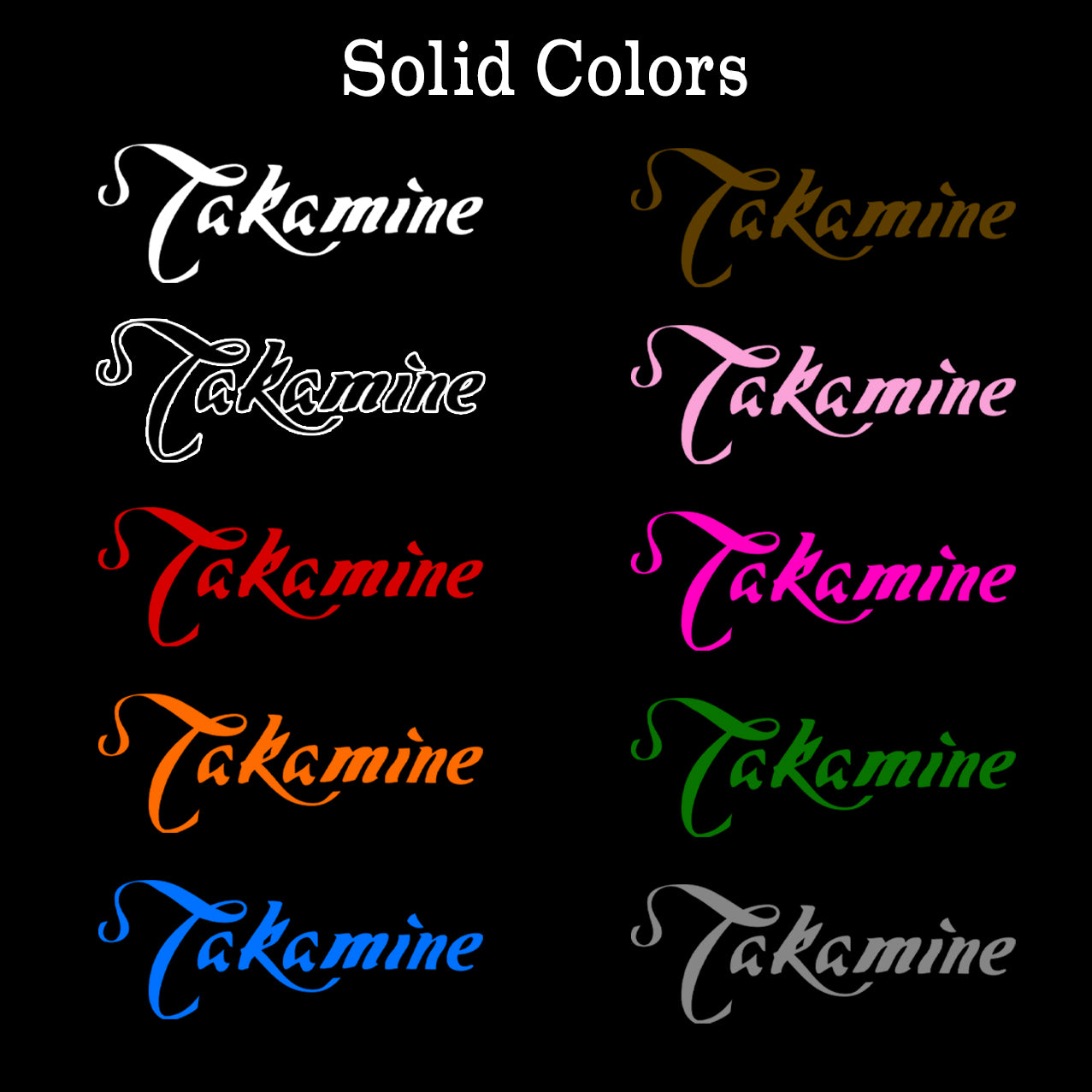 Takamine Decal